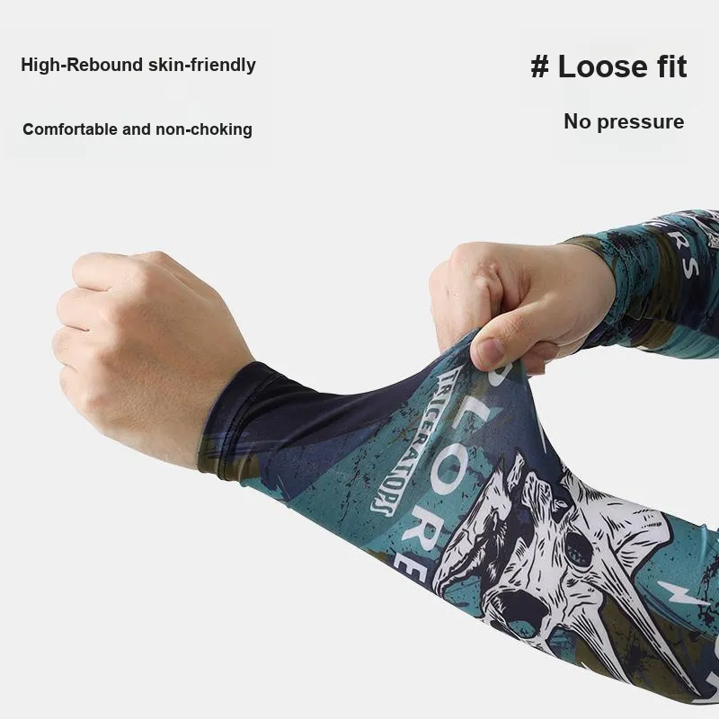 NANJIREN Polyester Sun Protection Sleeves Men's-7