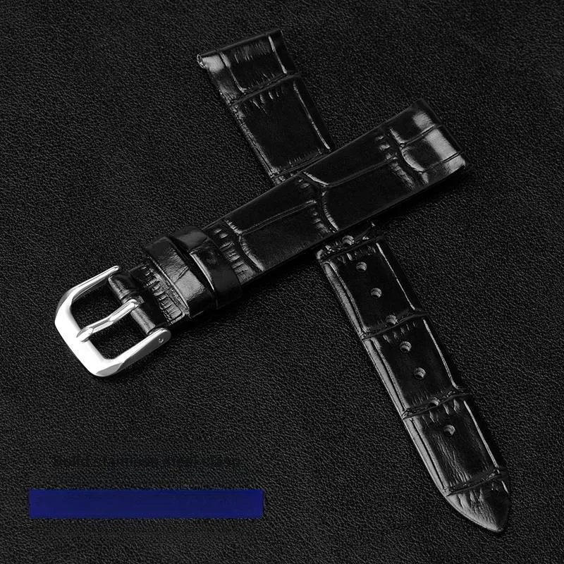 WOALMORN Longines Compatibility Watch Band Genuine Leather Material-38