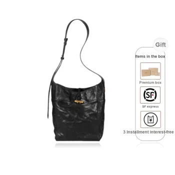 BAGTREE Cow Leather Shoulder Bag Large Size Women's Caramel/Roasted Brown/Sandalwood Black/Moon White
