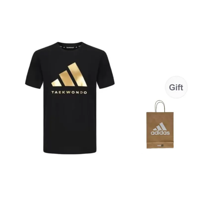 Adidas T-Shirts Men Black/Gold-0