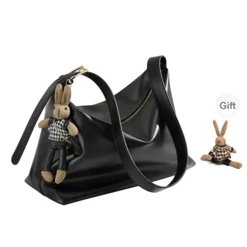 ST&SAT Synthetic Leather Shoulder Bag, Crossbody Bag, Tote Bag Large Size Women's Black/Brown