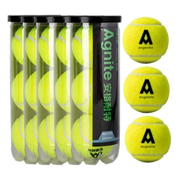 Deli Tennis Balls Wool Match Ball Indoor And Outdoor Practice, Competition Yellow