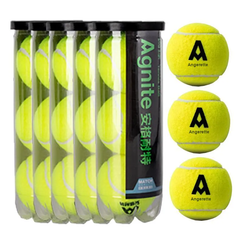 Deli Tennis Balls Wool Match Ball Indoor And Outdoor Practice, Competition Yellow-9
