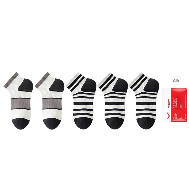 MIIOW Ankle Socks Men's Shopping Bag 5 Pack-8