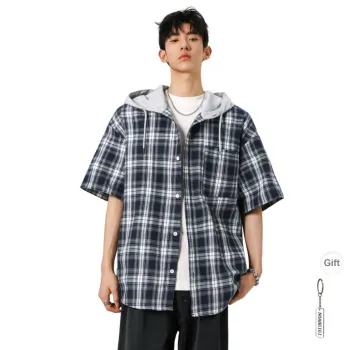 NOAHGIGI Shirt Unisex Blue Plaid+Giveaway
