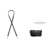 Black with Silver Buckle Adjustable Strap 91-120cm[Crossbody Style]