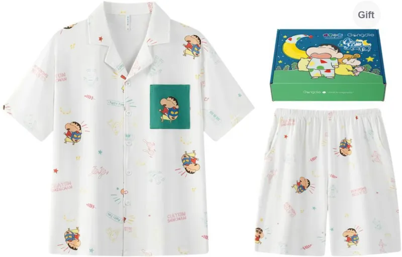 Gongdie x LABIXIAOXIN,LIANMINGKUAN Pajama Set Unisex Gift Box Set White-6