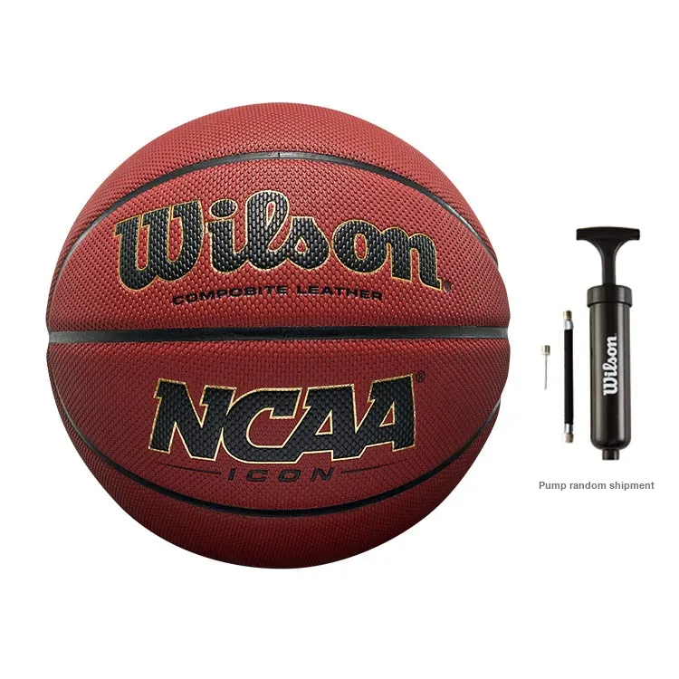 Wilson NCAA PU Basketball Red Brown Size 7 Ball Training Unisex-1