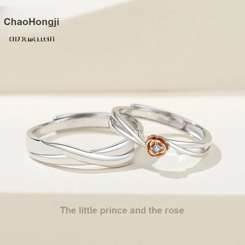 CHAOHONGJI 925 Sterling Silver Rings Unisex-3
