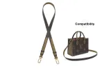 Brown Double Color 1.8cm Width Studded Shoulder Strap 90-120cm