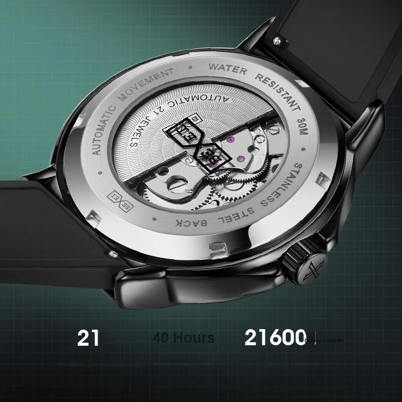 BEXEI Explorer Collection Mechanical Movement Watch Men's Watches Blue Dial-15
