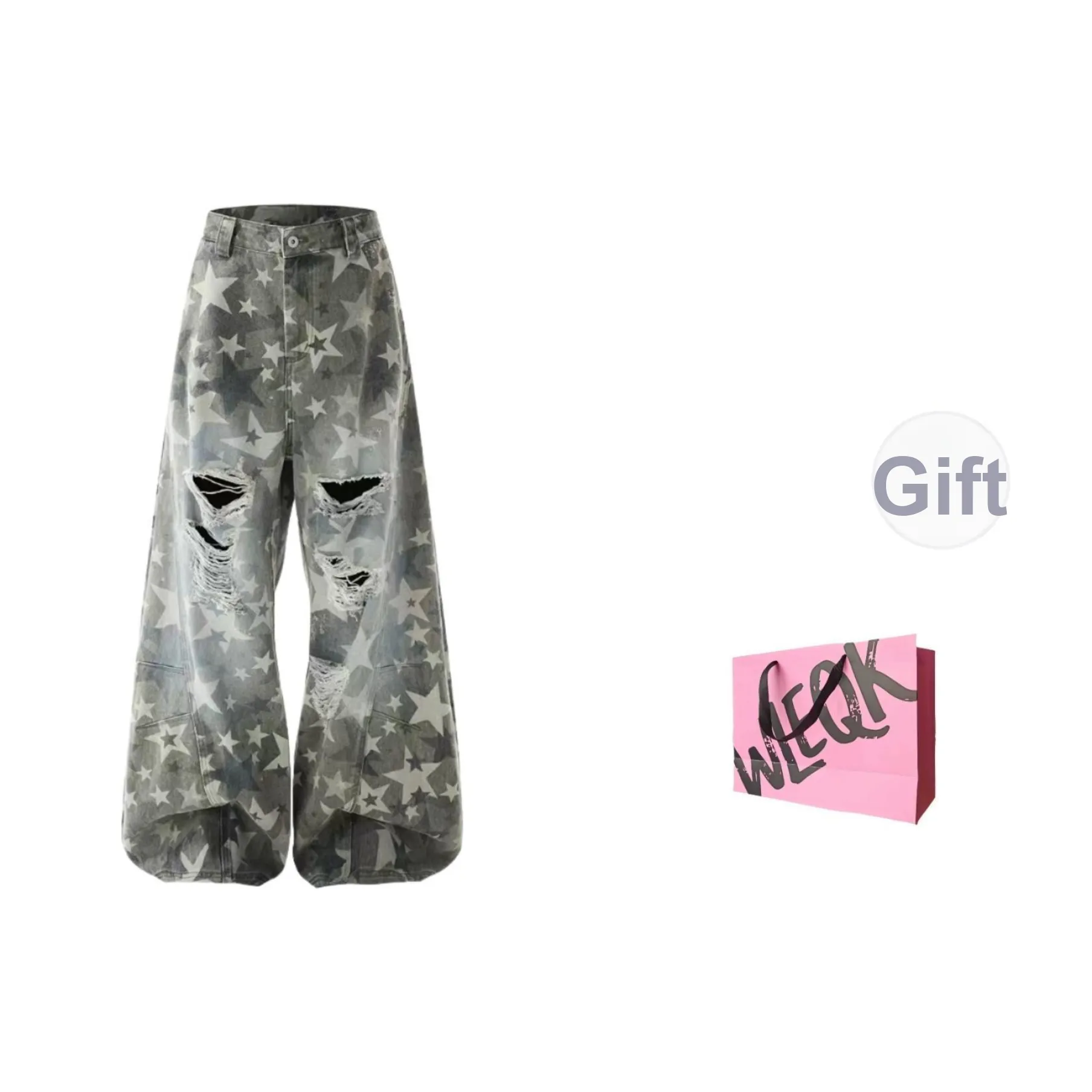 CTRTRC Звезды Принт Женские Джинсы