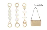 Gold-Tone Extender Chain (Pearl+Camellia+Four-Leaf Clover)