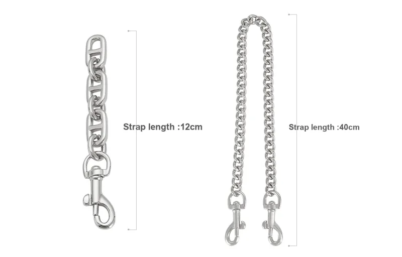 Lan Bao Fan Alloy Metal Bag Accessory Bag Strap Women's Gold/Silver-66