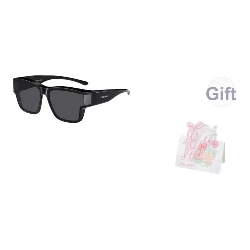 CAPONI TR Памятный пластик EMS Нерегулярная форма Солнцезащитные очки Унисекс Черный