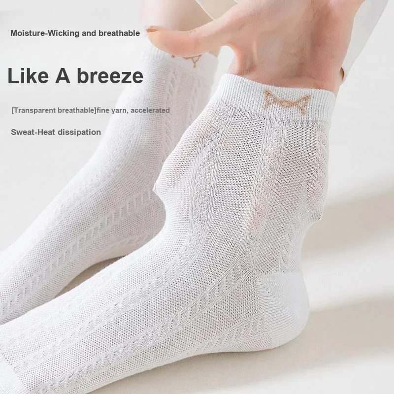 MIIOW Mid Calf Socks Women's 5 Pack-29