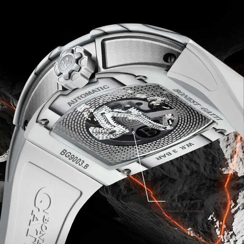 BONEST GATTI Automatic Mechanical Movement Watch Men's Watches Cut Out Dial-5