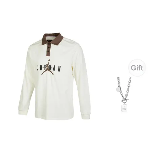 Jordan Polo Shirts Unisex Sail White+Free Necklace