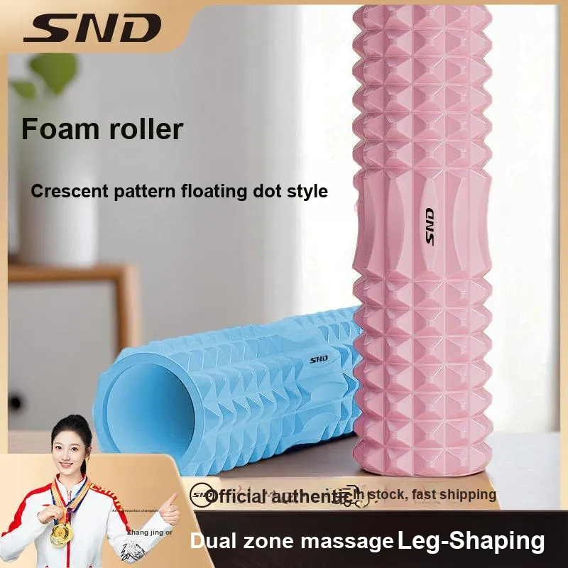 SND Hollow Foam Rollers Yoga Fitness Massage Rehabilitation Pink/Blue EVA+PVC Full Body-1