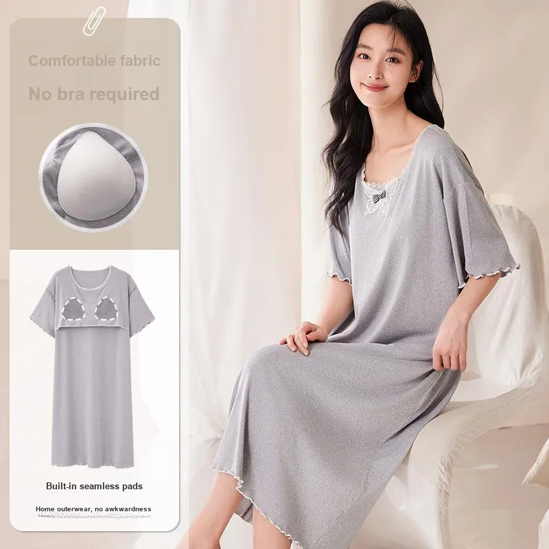 MADALLO Nightgown Women's Light Gray-1