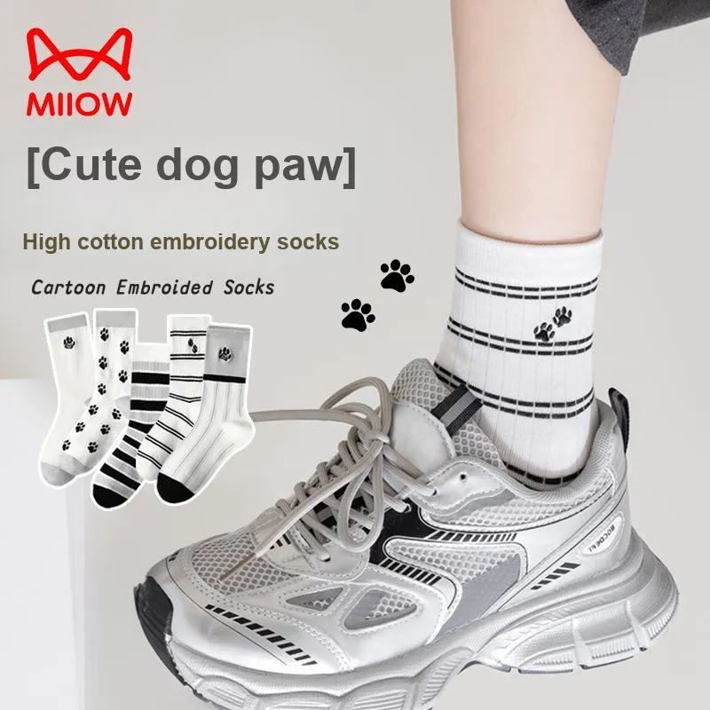 MIIOW Mid Calf Socks Women's Combo Set-3
