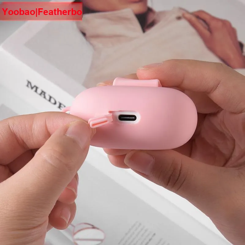 Yoobao Compatibility Red Beige Buds6 Lite Silicone Protective Cover Liquid Headphone Set-3