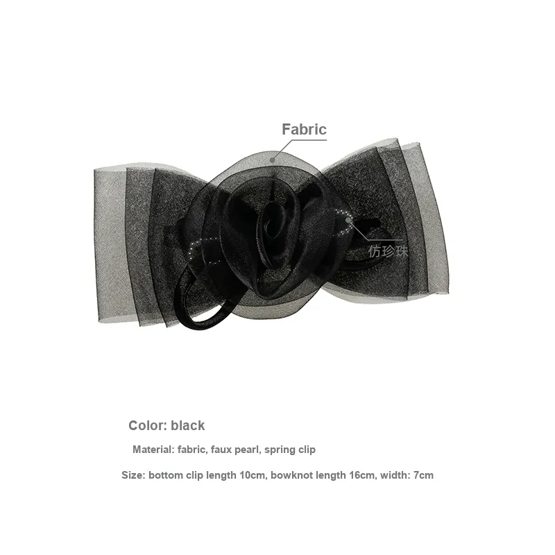 Yiru Fabric Hair Clip Hair Slide Hair Accessory Women's-3