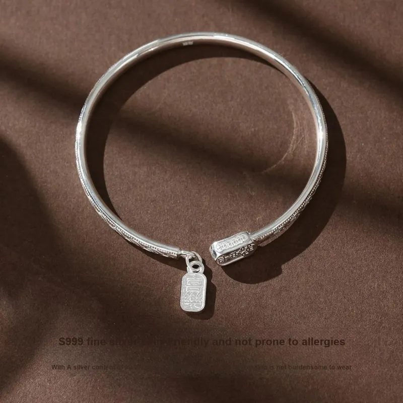 KINGFOCUS Sterling Silver Bangles Women's-3