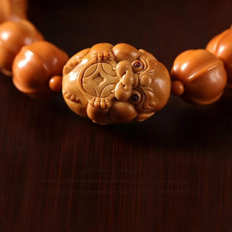 HANCANG Monkey Head Walnut Bracelets Unisex-3