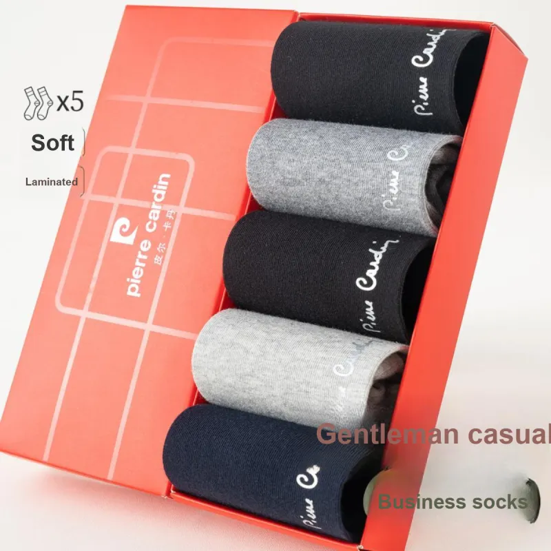 PIERRE CARDIN Mid Calf Socks Men's Box 5 Pack-1