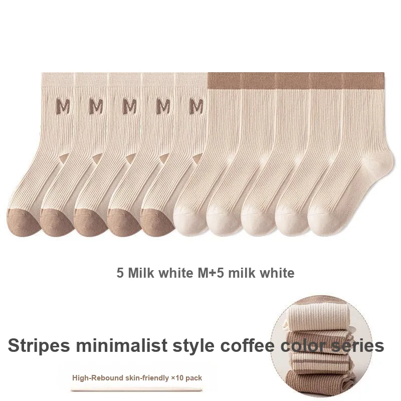 Lan Miao Mid Calf Socks Women's 10 Pack-11