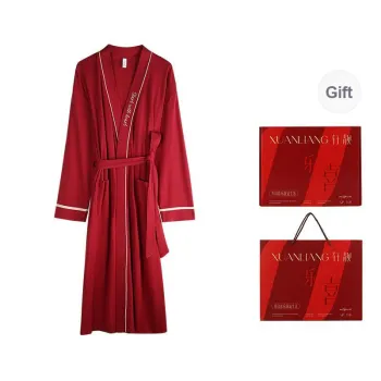 Xuan Liang Sleep Robe Men's Gift Box Set Maroon