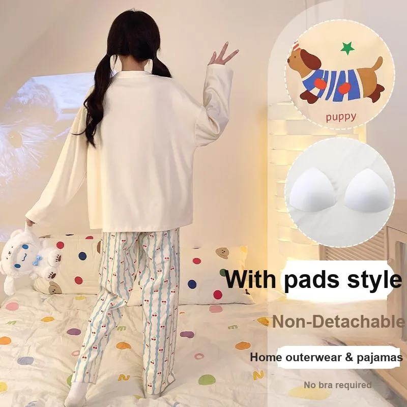 OUSHIBO Pajama Set Women's Image Color-5