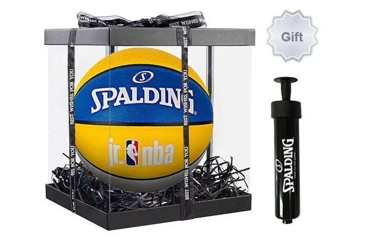 SPALDING Small Ball Collection PU Basketball Blue Yellow White Multicolor Size 4 Training Match Kids'-1
