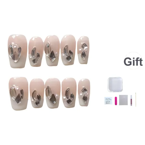 JIDUOMENG Ручной Лак для ногтей Французский Молочный Белый Элегантность Искрящийся Pure Desire Стиль Наклейки для ногтей