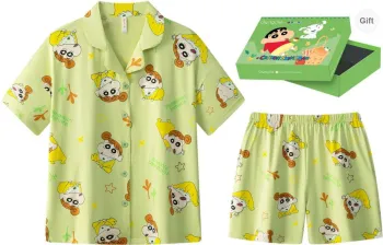 Gongdie x SHINCHAN Pajama Set Women's Green