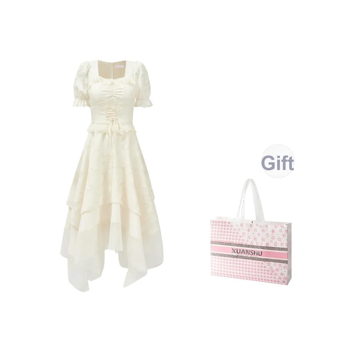 XUANSHU Короткий рукав Платье Женское