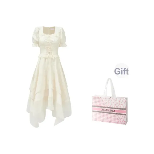 XUANSHU Короткий рукав Платье Женское