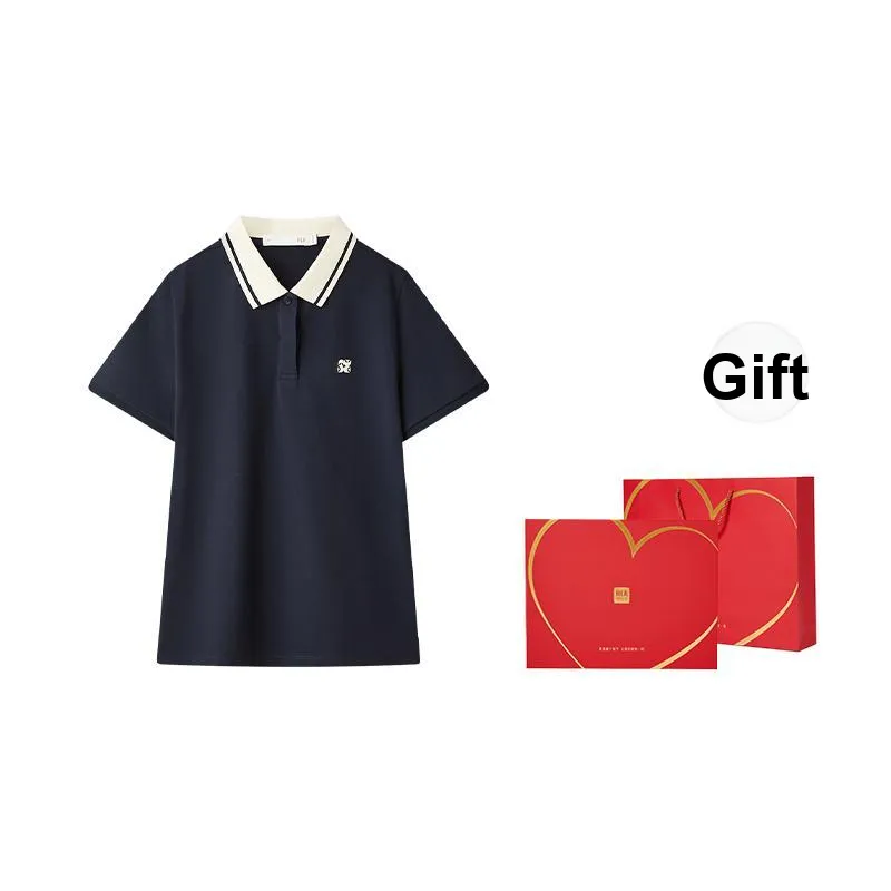 HLA Polo Shirt Women's Navy Blue-3