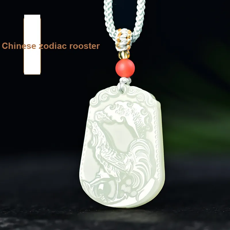 KUNYUYAO Hetian Jade Pendants Pale Greenish White Jade Unisex-56