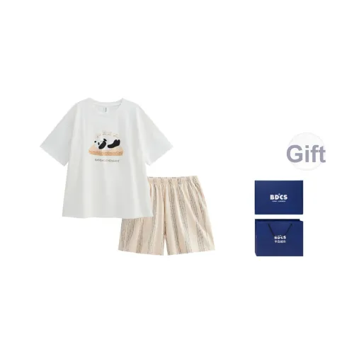 Peninsula City Пижамный комплект для женщин набор в подарочной коробке цвет бобовый белый