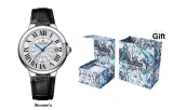 L-9157 Women's Blue Balloon Collection Silver Case White Dial Black Strap (J)