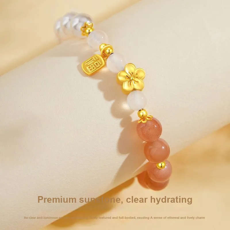 Branded Jewelry Natural Chalcedony Bracelets Women's-3