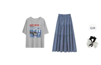 PAVEA Two Piece Skirt Sets Women's