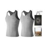 100% cotton 2 Pack (Heather Gray+Heather Gray) Shopping Bag Included