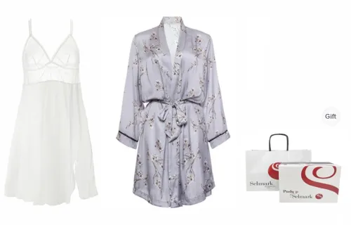 Selmark Pajama Set With Robe Women's