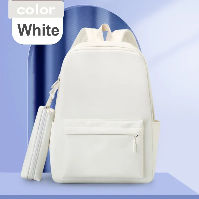 Carissa Nylon Backpack Regular Women's White/Black/Yellow-1
