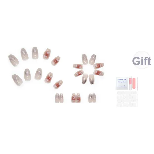 SEVERLAND False Nail Стикер MID Длина Ледяной Прозрачный Яркий Облако Градиент