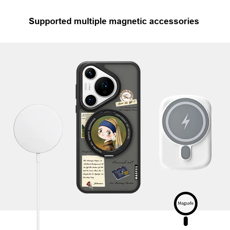 Marsfield Acrylic Material Skin Touch 360 Rotating Pivot Phone Cases Compatibility Huawei P70/60/50 PRO-4