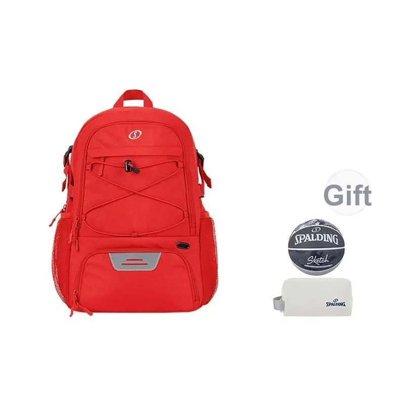 SPALDING Полиэстер Легкий Модный Баскетбольная Сумка Унисекс Красный